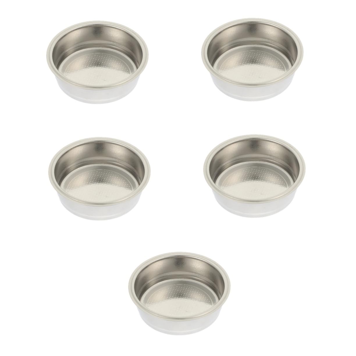 Housoutil 5pcs Coffee Filter Basket for Espresso Machines Durable Stainless Steel Filtration for Coffee Reusable Design for Home and Professional Use