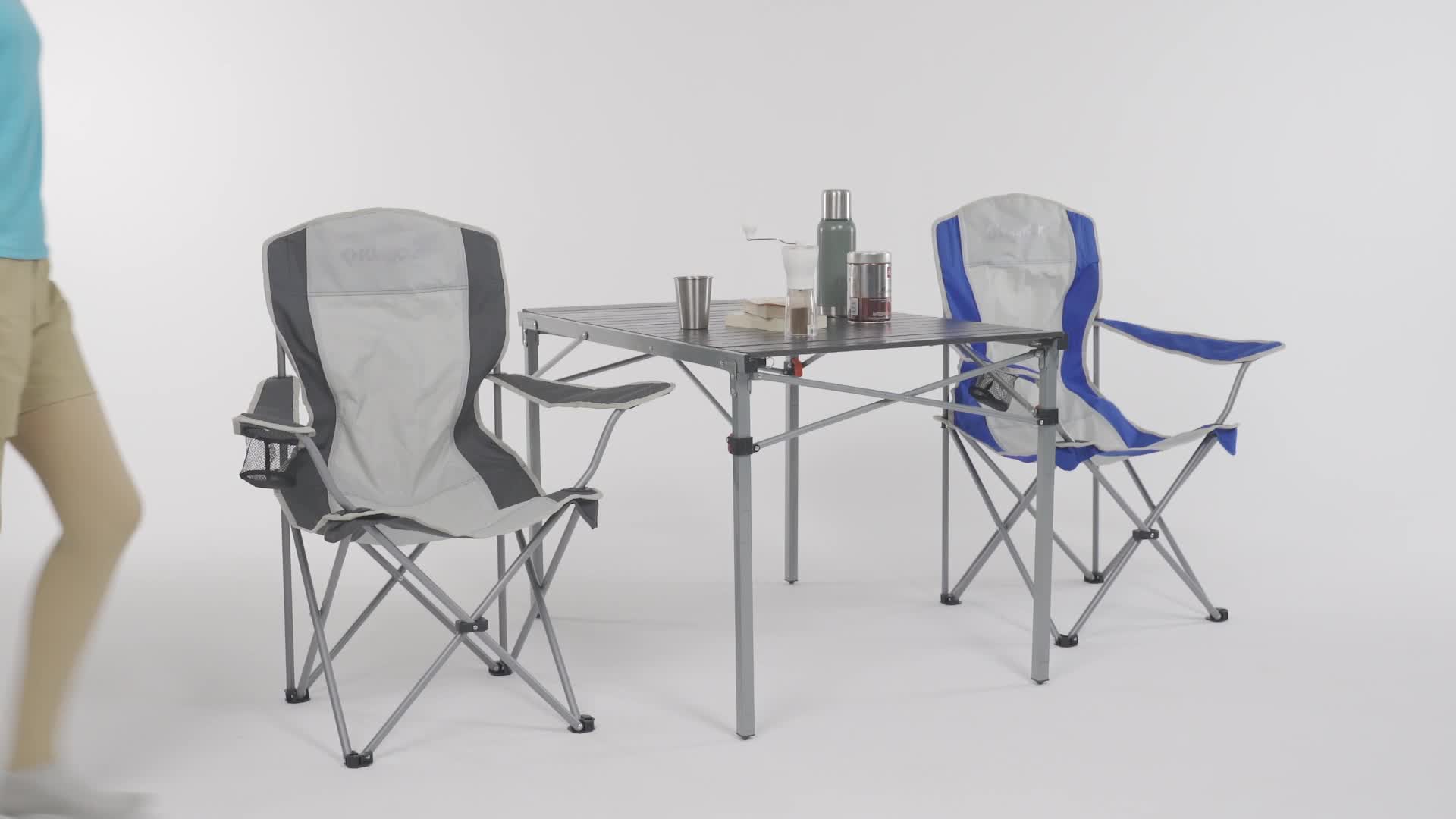KingCamp Ultralight Camping Chair Fishing Chair with Mesh Drink Holder - Image 8