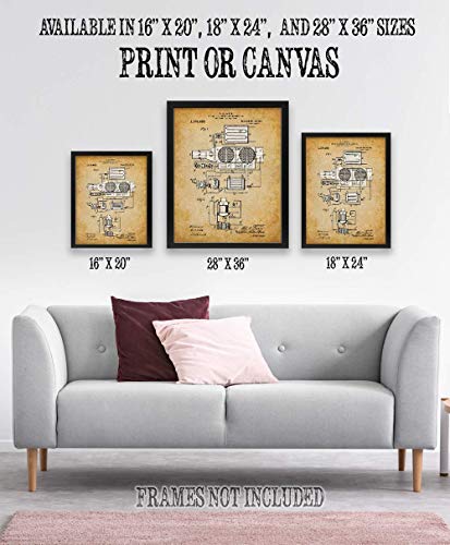 Air Conditioner 1916 Patent Print - Old Industrial Wall Art Decor, Air Conditioning Classic Art Display, Gift For Hvac Technician And Engineers, Choose Unframed Vintage Art Poster Or Canvas Print #TOP6