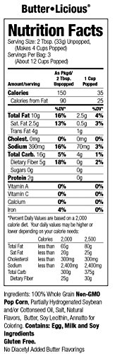 Jolly Time Premium Flavored Microwave Popcorn, Gluten Free, Gourmet Bulk Box, 24 Count (Butter-Licious, 3 Ounce (Pack Of 24)) #TOP1