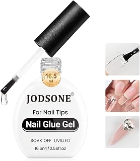 16.5ml Nail Glue Gel Clear and Long-Lasting Requires a Manicure Lamp to Cure for Attaching False Nails Repairing Broken Nails and Securing Decorations