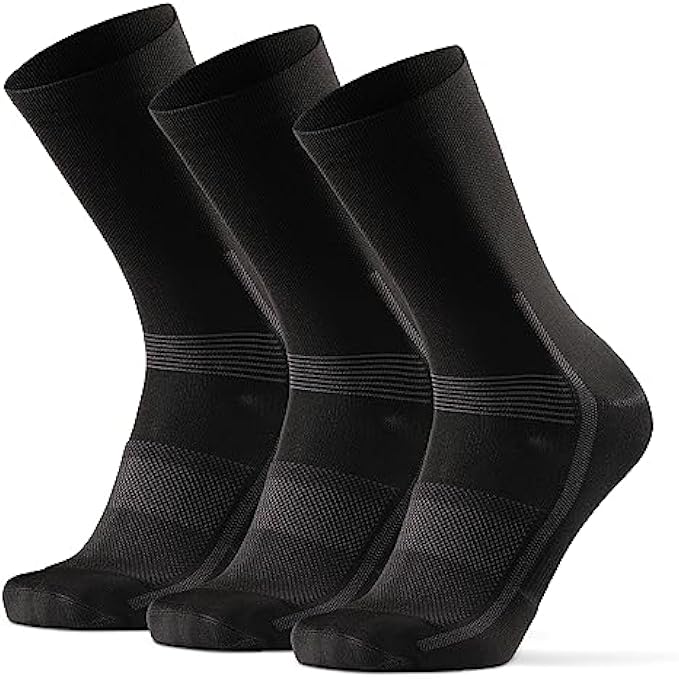 DANISH ENDURANCE 3 Pack Cycling Socks, Breathable Crew Bike Socks, Men & Women