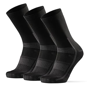 DANISH ENDURANCE Crew Fietssokken voor Dames & Heren, Ademend, Mountainbiken & Wielrennen, 3 paar