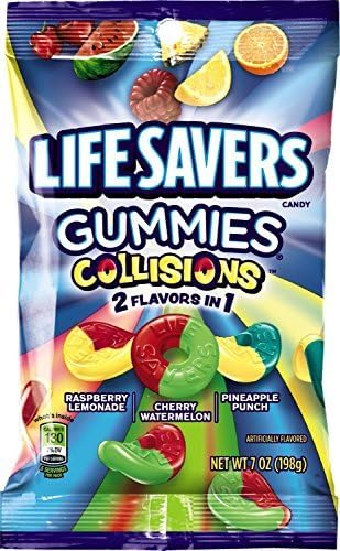 Lifesavers, Gummies, Collisions, 7oz Bag (Pack of 4) by Life Savers