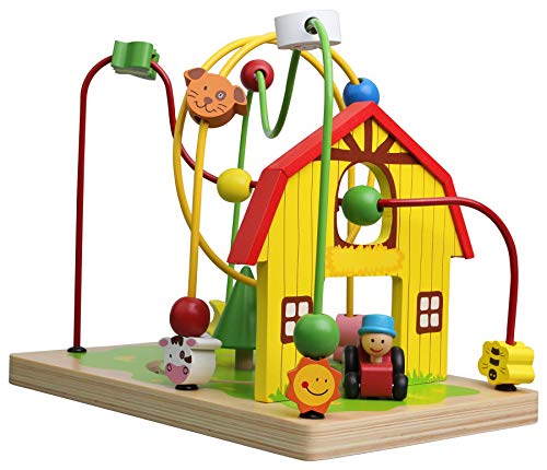 Sky-blue L10062 Holz - Mototrikschleife / Labyrinth Farm, im bunten Design