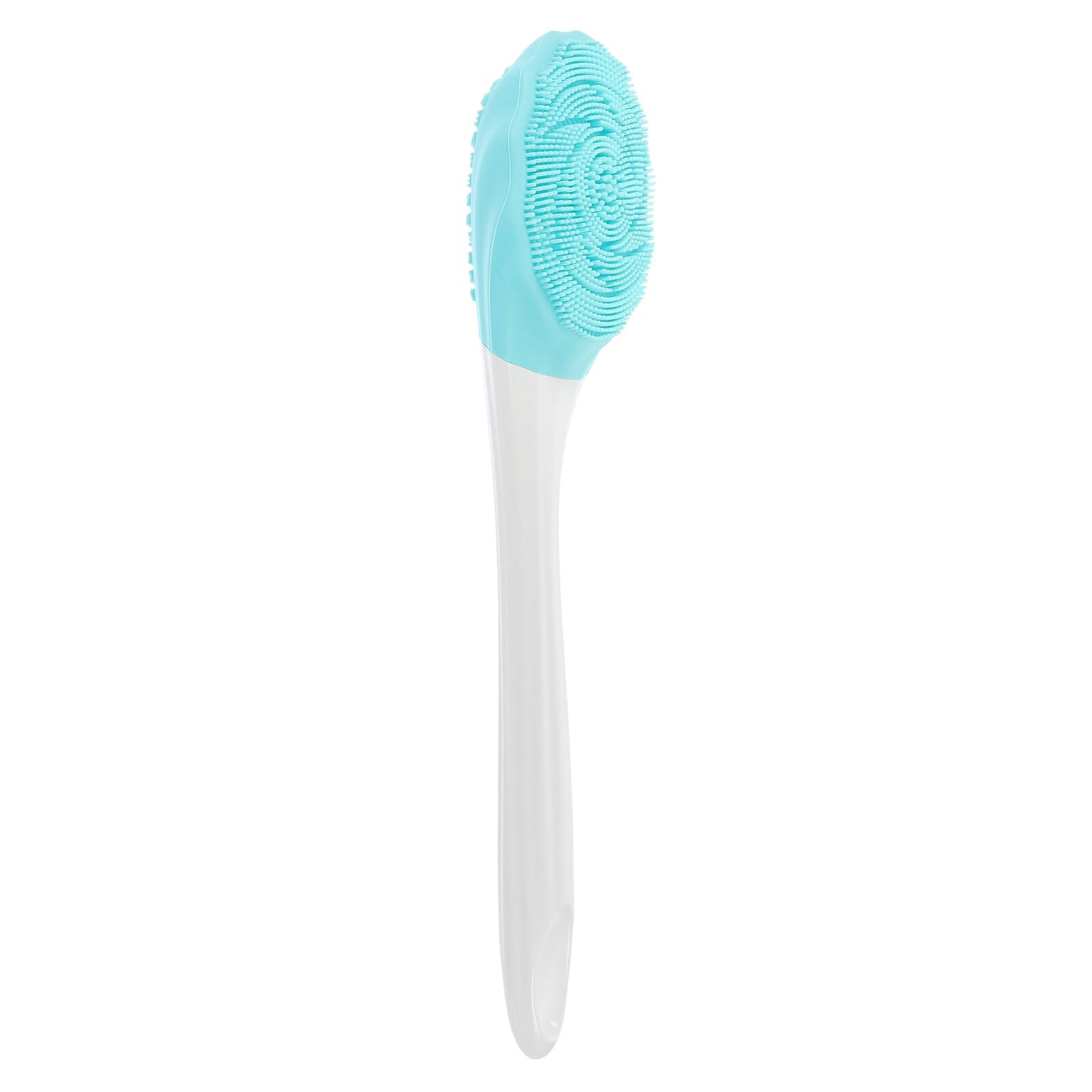 Spazzola Doccia Elettrica con Manico per Schiena Massaggiatore Corpo Unisex Blu Pulizia Profonda e Relax Durante la Doccia