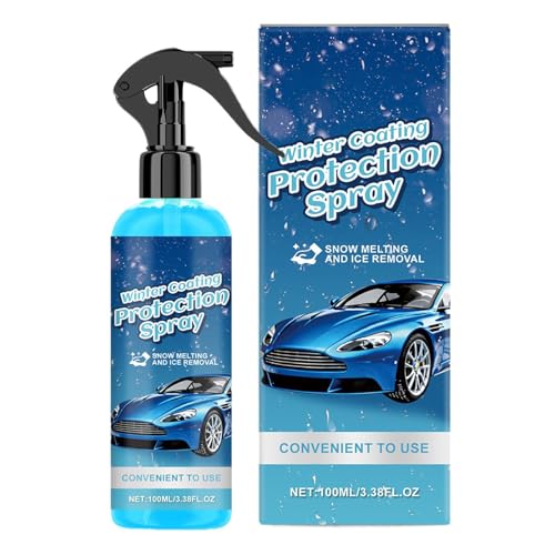 Deicer Spray | Liquido per la rimozione della neve da 100 ml, spray per sciogliere il ghiaccio, per parcheggi esterni in vetro freddo, camion, pendolari mattutini, viaggi su strada