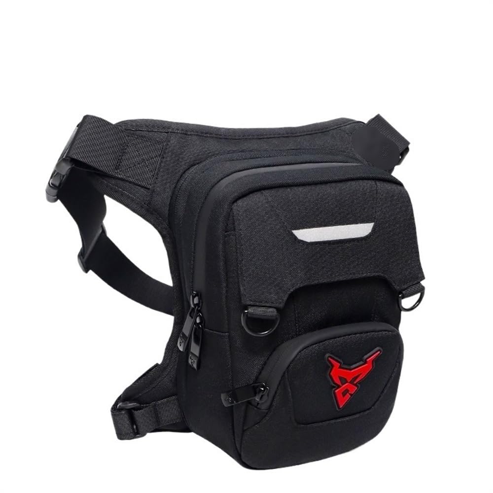 RiñOnera Moto Bolsa de Cintura Baja for Motocicleta, cinturón for Muslo, Cadera BU, Impermeable, for Viaje, Ajustable, for Hombre, riñonera(Blue MC0129)