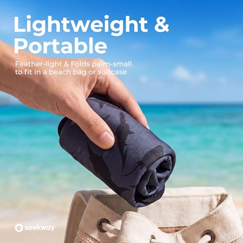Image of SEEKWAY Water Shoes Quick-Dry Aqua Socks Barefoot Slip-on for Beach Pool Swim River Yoga Lake Surf Women Men Black SK001