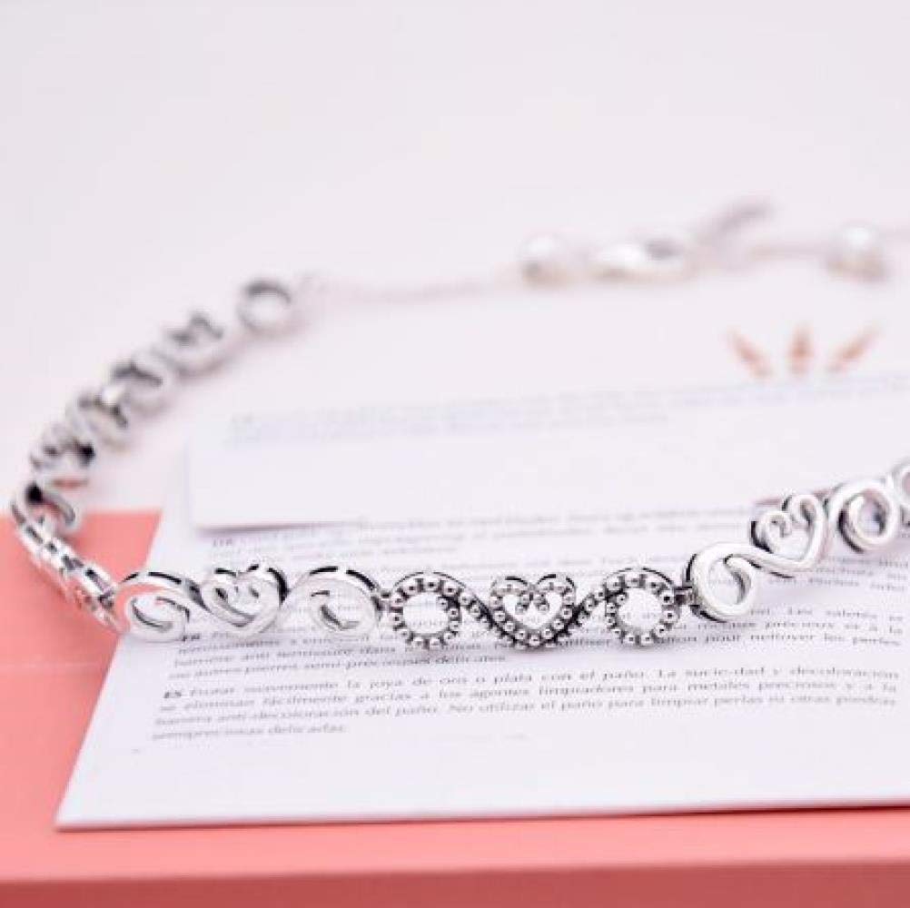 BGIUHFW 925 Sterling Silber Halskette Krone und Herz Windung Kragen verstellbare Halskette für Frauen Hochzeitsgeschenke