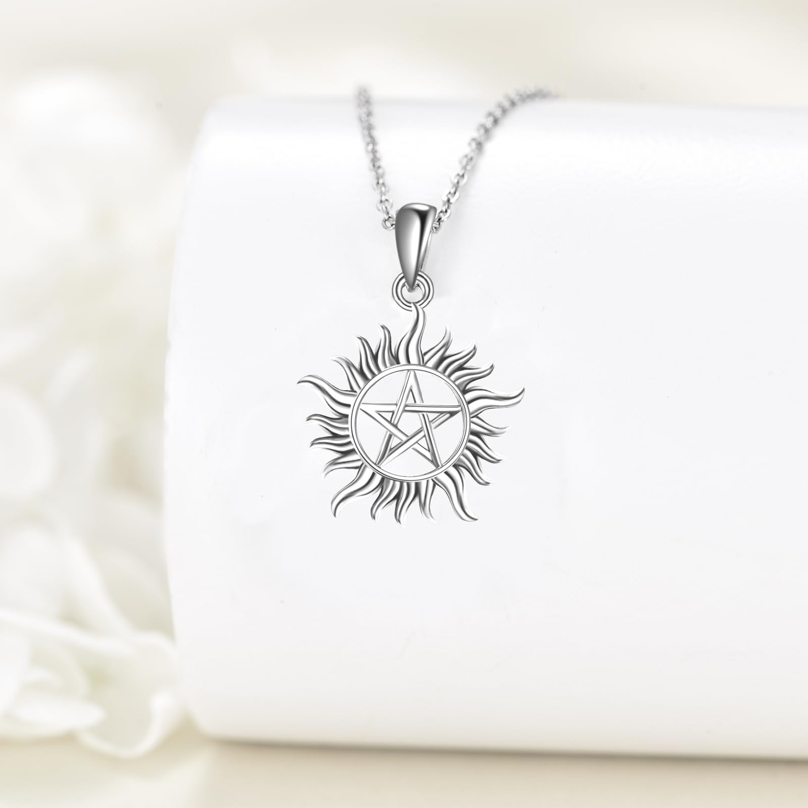 ONEFINITY Supernatural Kette 925 Sterling Silber Anti Possession Anhänger Halskette Amulett Schmuck für Herren Damen