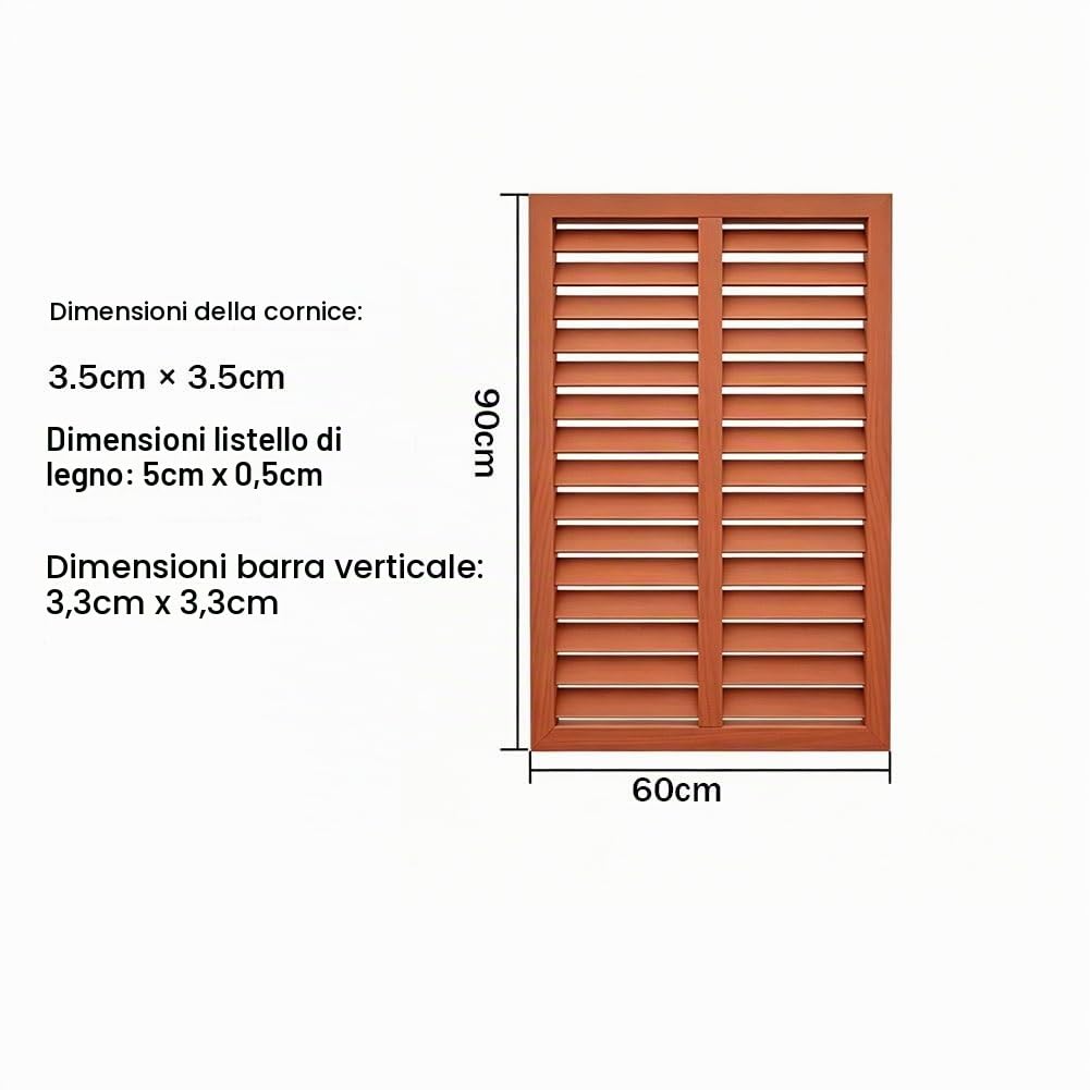 Zfmnoyev Pannello Divisorio per La Privacy da Esterno, Pannello Decorativo in Legno per Patio, Balcone O Giardino, Divisorio Resistente alle Intemperie per Pergolati O Aiuole(60x90cm)