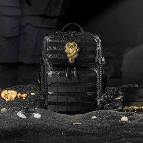 Image of WOLFpak 25L Athletic Gym Backpack (King Cobra) Durable 1000D Waterproof Oxford Material w /MOLLE Webbing, Laptop Pocket & Dual Cup Holders, Durable Fitness /Travel /Military Daypack