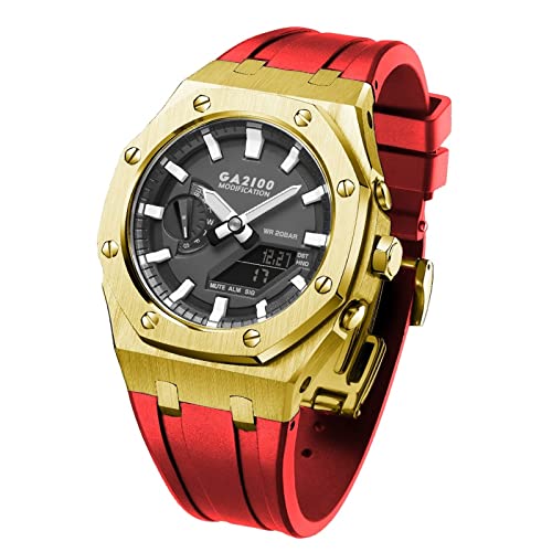 Boîtier GA2100 MOD en acier inoxydable et bracelet silicone premium