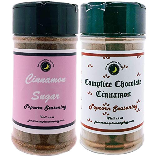 Premium | Popcorn Seasoning | Variety 2 Pack | Campfire Chocolate Cinnamon | Cinnamon Sugar Popcorn Seasoning | Calorie Free | Fat Free | Saturated Fat Free | Cholesterol Free #TOP24