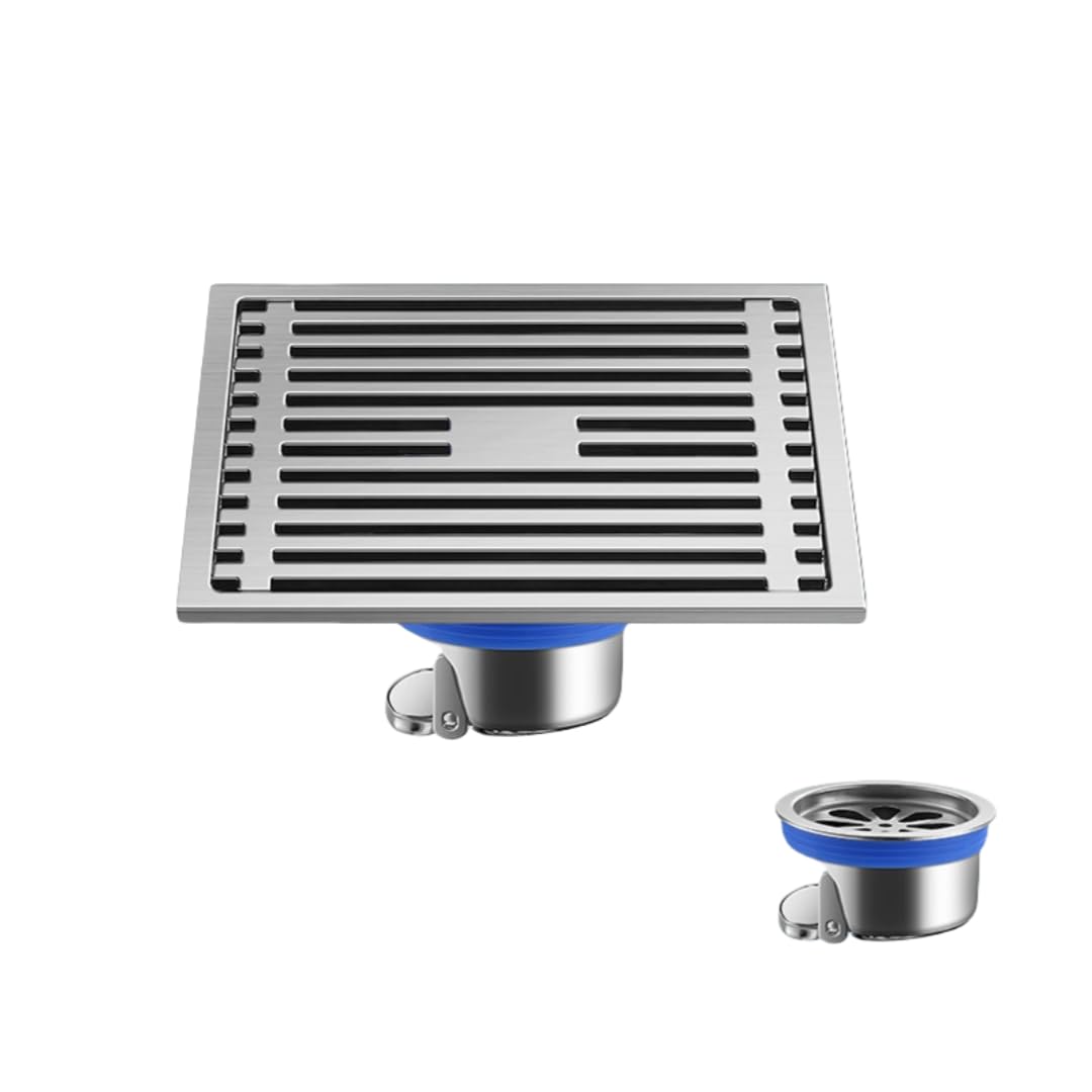 KJdxfhFH Bathroom floor drains, Bathroom Floor Drain Stainless Steel Bamboo Raft for(15x15mm Single Use,Stainless steel core)