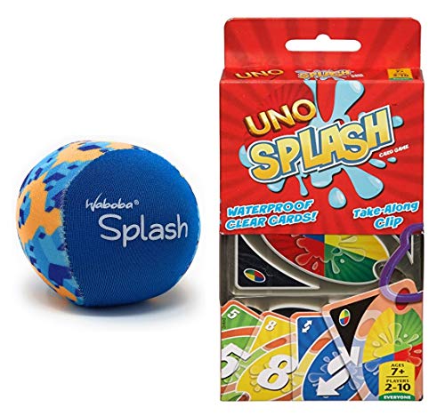 UNO Splash Card Game and Waboba Splash Water Bouncing Ball- 2 Poo...