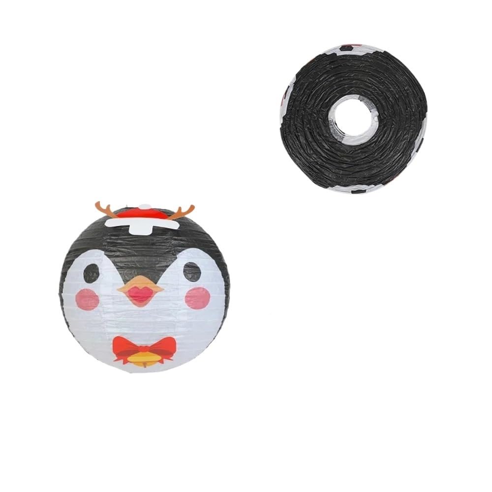 Christmas Paper Lantern Santa Claus Snowman Xmas Tree Hanging Lantern Ornament New Year Christmas Party Home Decor(A03)