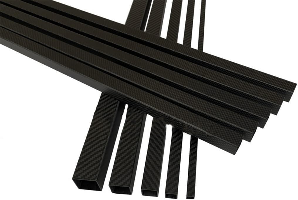 Tubo quadrato rettangolare interamente in fibra di carbonio 3K da 1000 mm