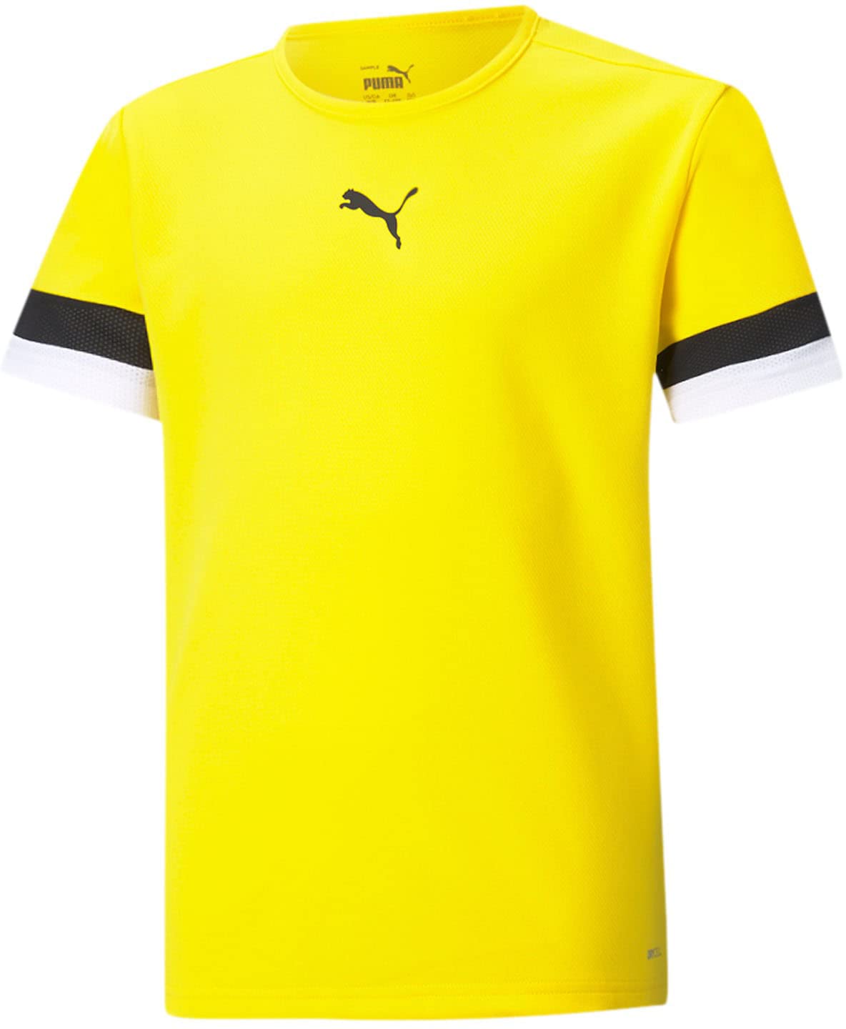 Puma - Juniors Teamrise Jersey, Color Cyber Yellow/Puma Black/Puma White, Size: X-Large