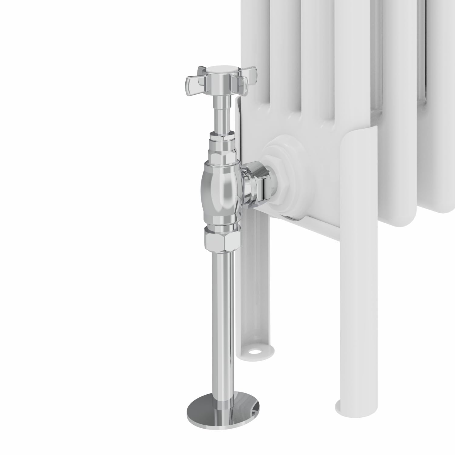 Reggio White Horizontal Double Column Traditional Radiator 600x1010mm 3462 BTU - Cast Iron Style A2hcd22 600 Wct - View #3