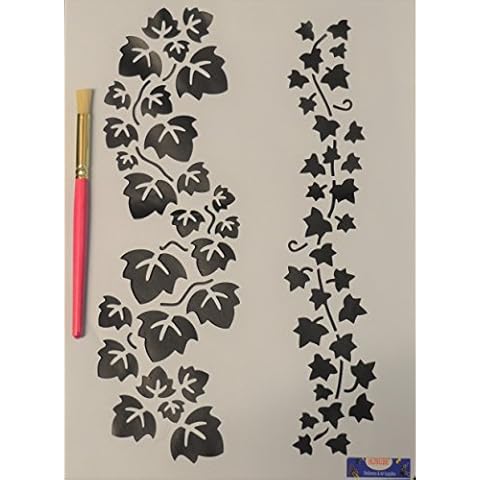HONGBE Wall Stencil with Stencil Brush NO 8 Cover