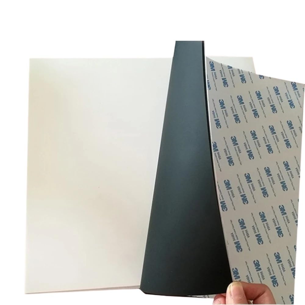 1Pc 300 * 300mm Black/White Silicone Rubber Sheet Self Adhesive High Temp Mat 300x300x0.5/1/1.5/2/3/4mm(White,300x300x0.5mm)