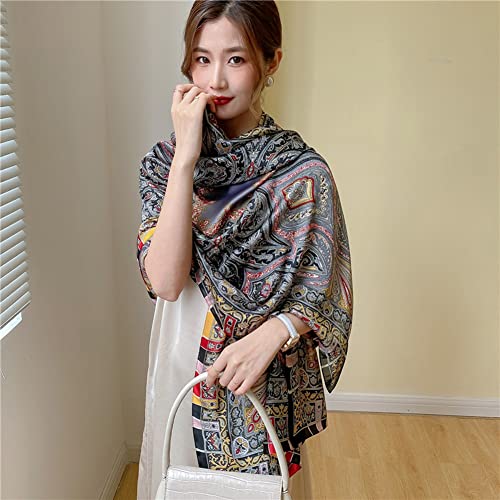 Image of Women Scarf Headscarf Silk Feeling Scarf Fashion Scarves Long Lightweight Shawls for Women