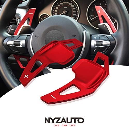 NYZAUTO Aluminum-Alloy Steering Wheel Paddle Shifter Extension For BMW 2 3 4 X1 X2 X3 X4 X5 X6 series,F Chassis -Red