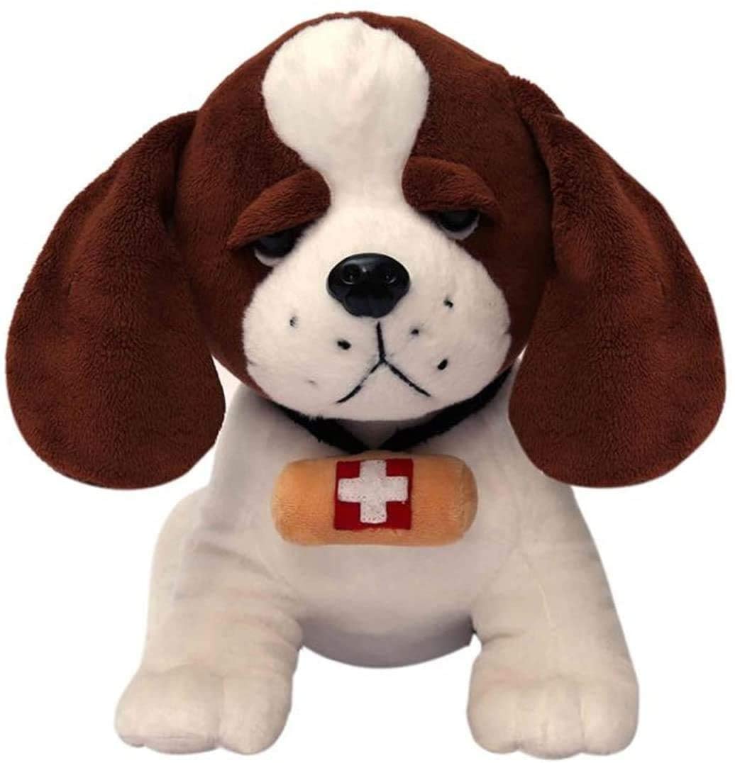 Cute Super Soft Velboa Fabric Animal Stuffed Plush Dog Toy for Kids Baby Girls & Boys Birthday Theme Gifts Home Decoration (20 Cm, Swiss Dog (Brown))