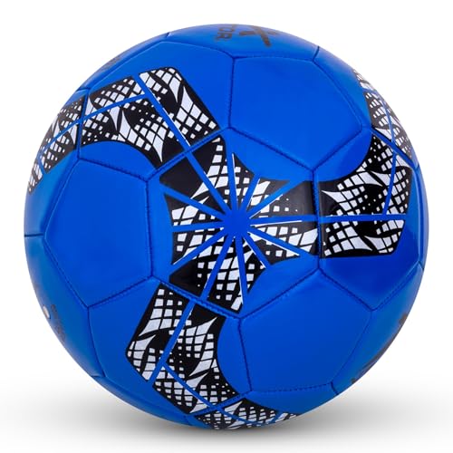 Image of Vector X 32 Panel PVC Machine Stitched Indoor /Outdoor Practice, Training and Match Soccer Football + Free Air Needle with Butyl Bladder Ball, Size 5, Suitable for Kids, Men, Youth Adults 15+ Years