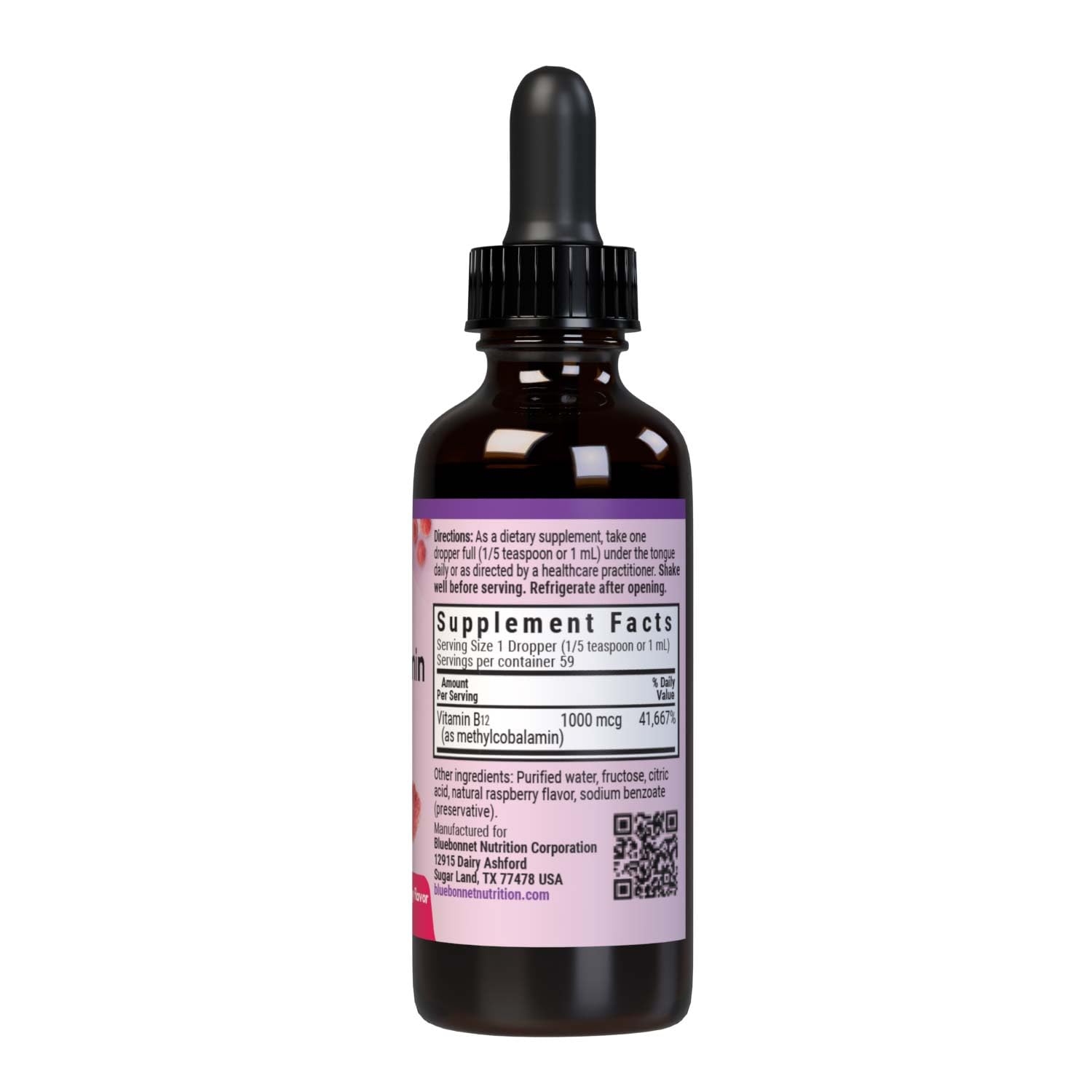 Bluebonnet Nutrition Liquid Cellular Active Methycobalamin Vitamin B12, 1000 mcg, For Cellular Energy Production and Nervous System Health, Soy-Free, Gluten-Free, Dairy-Free, Vegan, 2OZ, 59 Serving — Amazon image 2