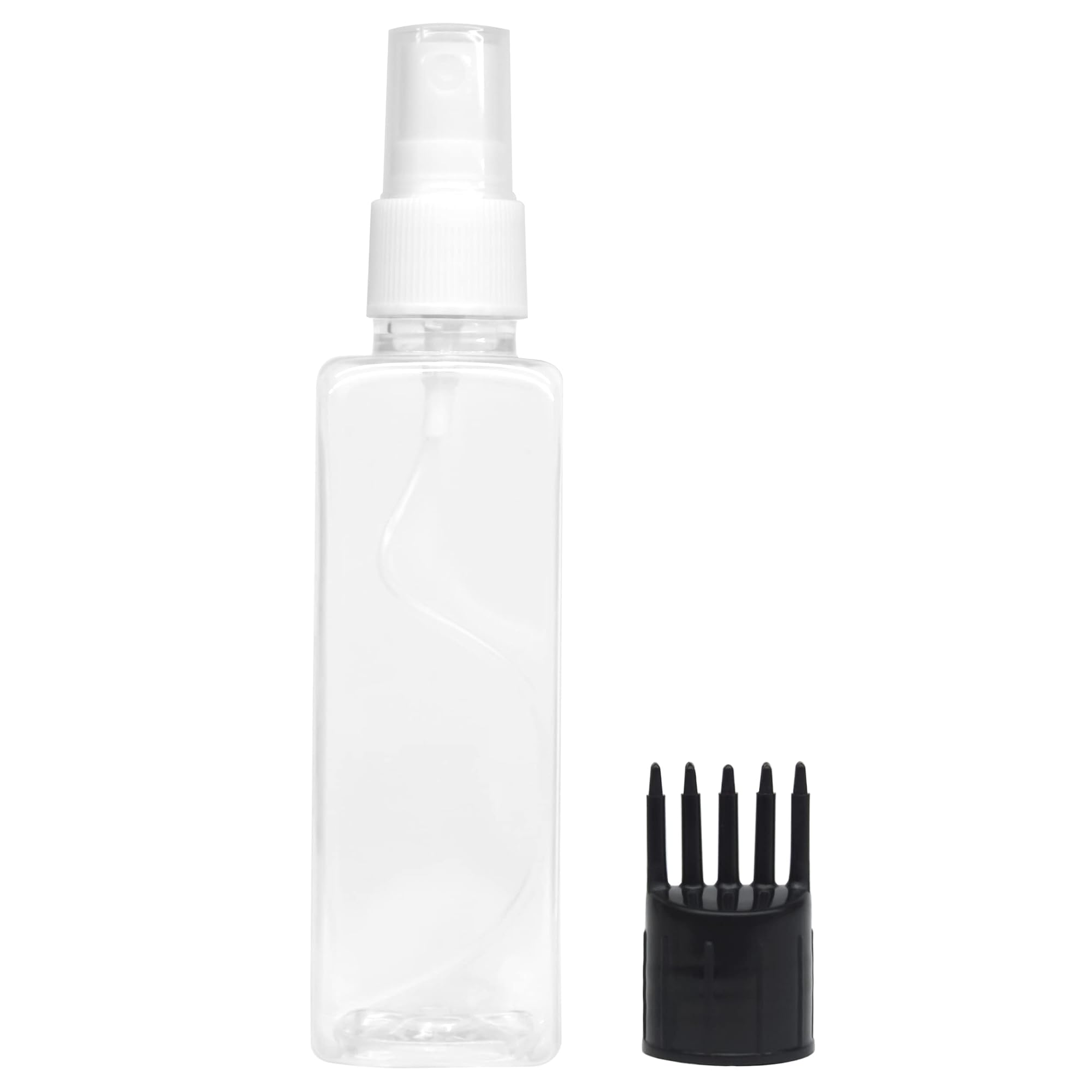 Rectangular Refillable Container with Spray Atomizer & Comb Applicator