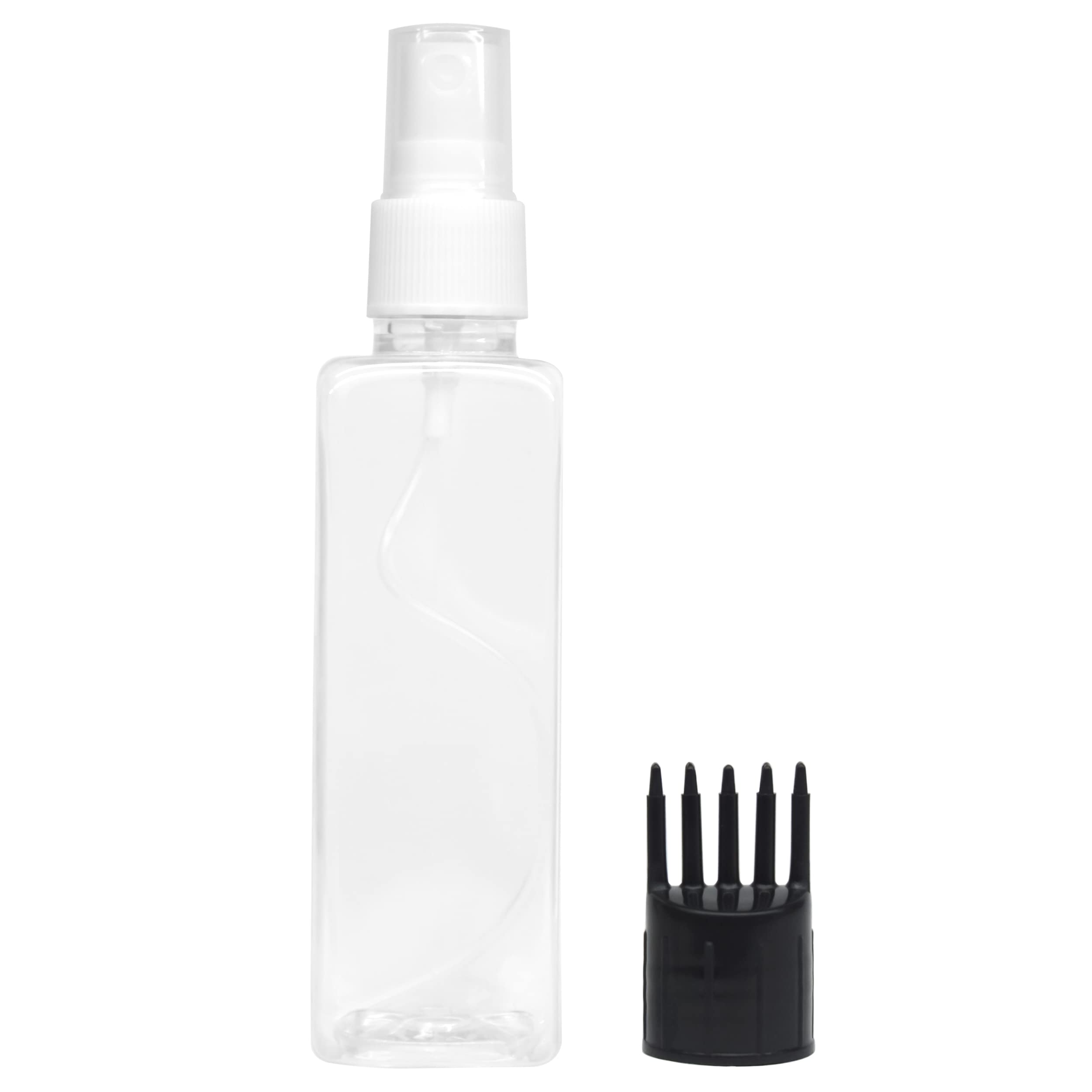Plastic Pump Bottle Spray Dispenser, With Root Comb Applicator, Clear Empty Fine Mist Plastic Mini Travel Rectangular Bottle, Refillable Makeup Sprayer for Perfume, Liquids, Oil, PC- 1-image-19