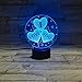 Liebe Herz 3D Lampe LOVE Nachtlicht 3D 7 Farb verstellbares Nachtlicht Kindervater Junge Geburtstag Geburtstagsgeschenk