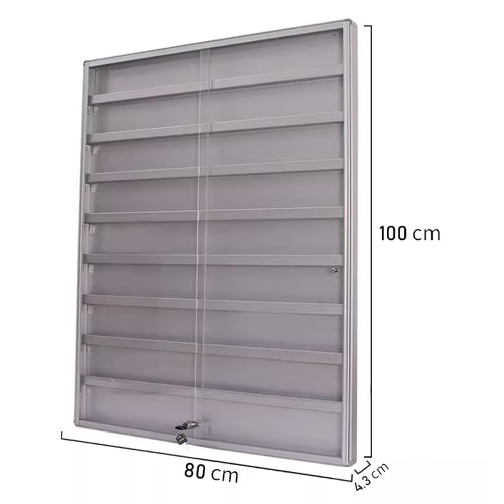 Amazon.com: Cigarette Showcase Display Case with Lock Key, Security Locking  Display Case Dust-proop Showcase for Collectible Office Retail Store Cabinet  Safe Box Storage ( Color : Silver , Size : 80x100x4.3cm ) :