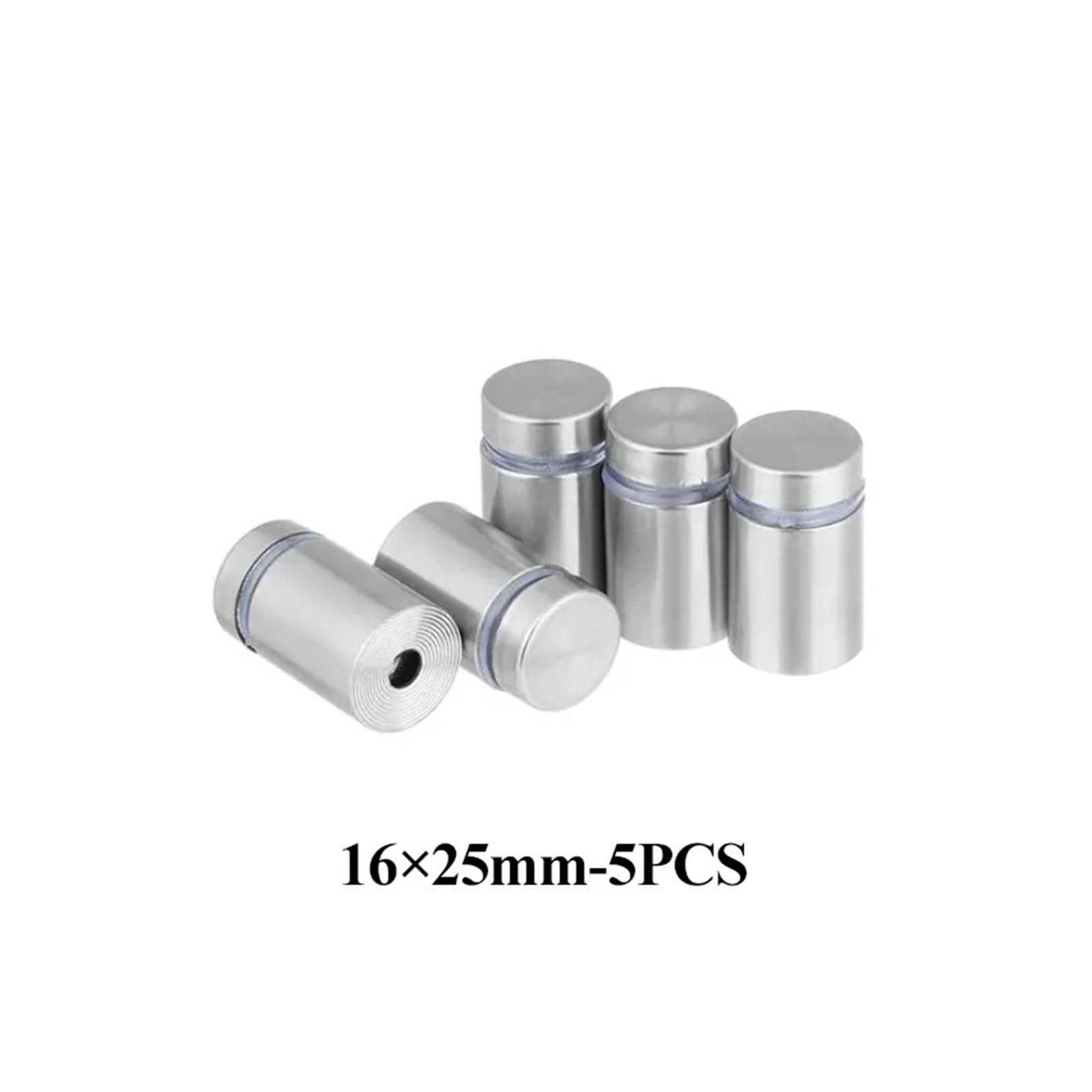 20/40/50 piezas de fijaciones separación, sujetadores vidrio, separadores anuncios acrílicos acero inoxidable, clavos, tornillos fijación for vallas publicitarias, Hardware(40 PCS,16x25mm)