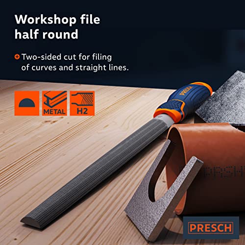 Presch File Half-Round 200mm, High-Quality Half-Round File with for Filing Curves and Straight Lines in Metal - Image 2