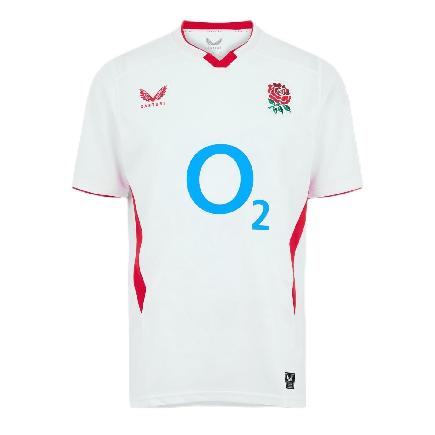 Men’s England Rugby 25/26 Home Short Sleeve Shirt – Brilliant White