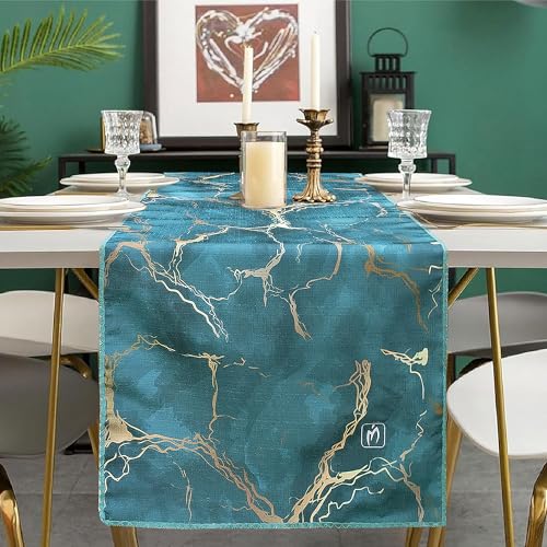 Runner Tavola Effetto Marmo Stampa Digitale Marmorizzato Moderno 40X140Cm 7045