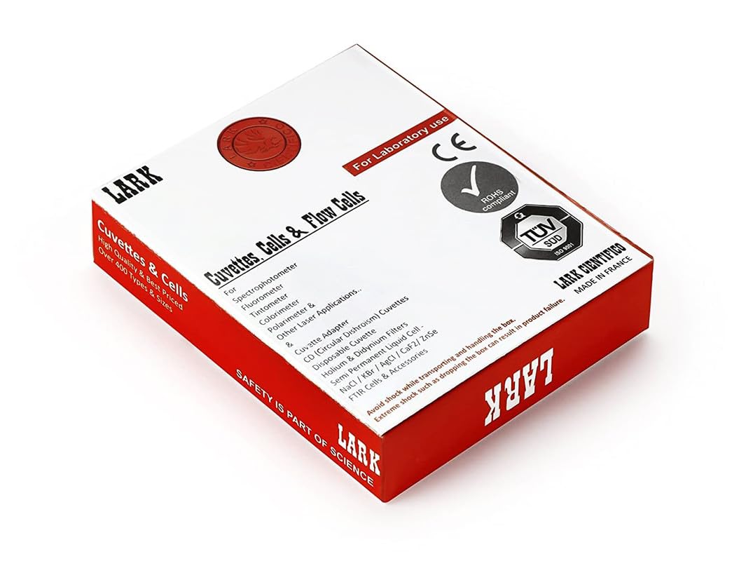 LABEX LARK Fluorescence Quartz Cuvette (Set of 2pcs) for Spectrophotmeter Fluorescence Cells With Transmission Certificate, Path length-10 mm, Capacity 3.5 ml. Four Clear Window With PTFE Cover. By-87 (B0DB8JJ4NN) Amazon Price History, Amazon Price Tracker