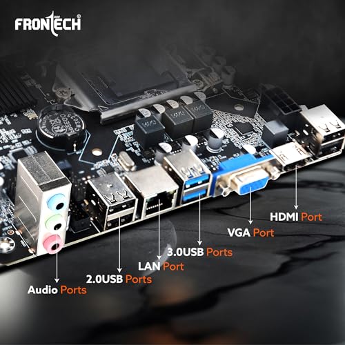 FRONTECH H110 Chipset Motherboard i3/i5/i7 LGA1151 Celeron/Pentium Support, DDR4, Realtek Audio, Micro-ATX Form Factor | 6+4 USB Ports | PCIe 16x |... - Image 3