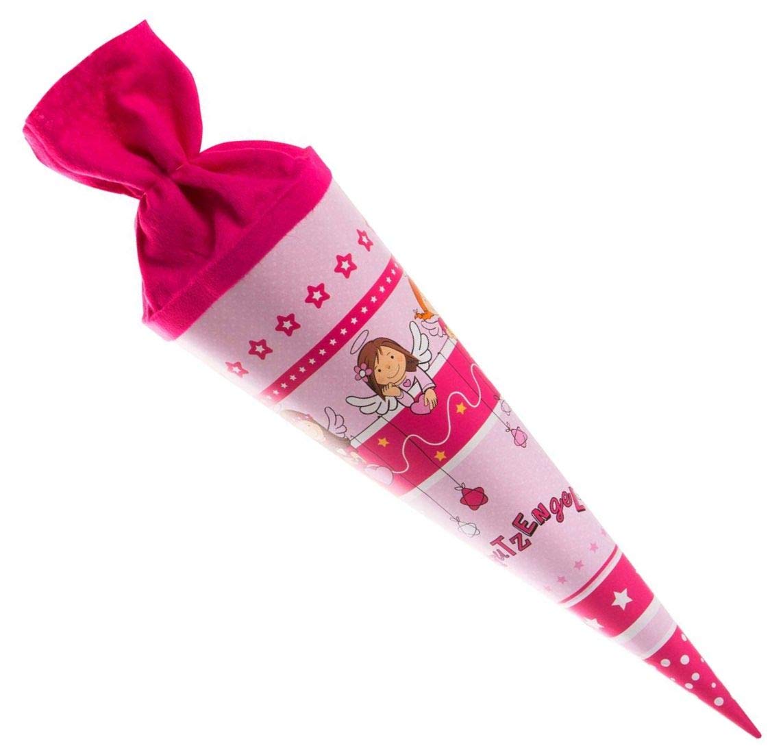 Goldbuch Cono per la scuola del fratello 35 cm rosa cartone laccato chiusura in feltro colorato