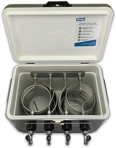 Miniatura 5 de Coldbreak, 4-Tap, Jockey Box, Barra portátil, Grado profesional, 50' Bobinas inoxidables, Entrada trasera, Acero inoxidable