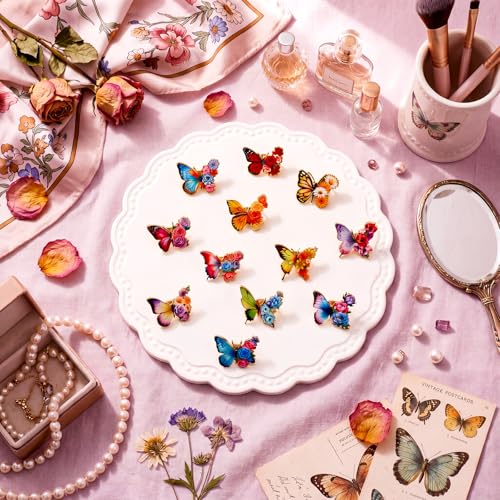 Image of Landical 30 /60 Pcs Enamel Pins Bulk Plant Flower Animal Lapel Pins Brooch Jewelry Gift for Backpack Clothes Hats Accessories