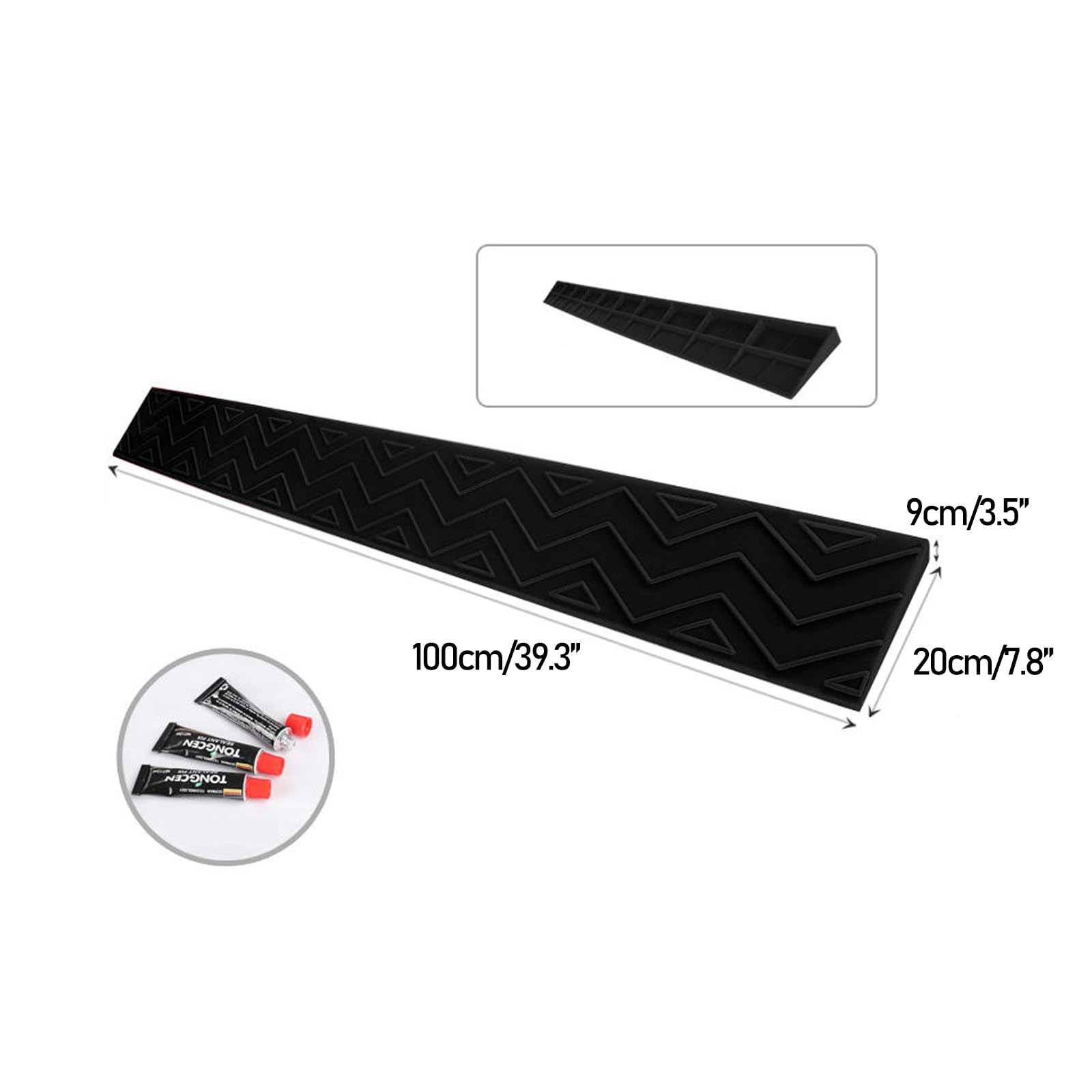 Threshold Ramps for Doorways, Plastic Ramps for Wheelchairs for Home, 200 Lbs Load Capacity, Power Wheelchair Ramp for Thresholds,Doorways and Bathroom(9cm/3.5in)