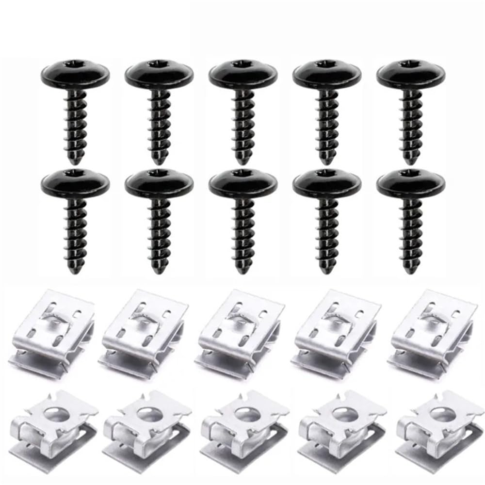 YTQMoreBNZ 10set T25 M5-2x16mm Fender Liner Splash Shield Bumper Cover Torx Screw Compatible With Vw N90974701 N90959101