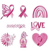 Amazon.com: 8Pcs Pink Ribbon Breast Cancer Awareness Iron on