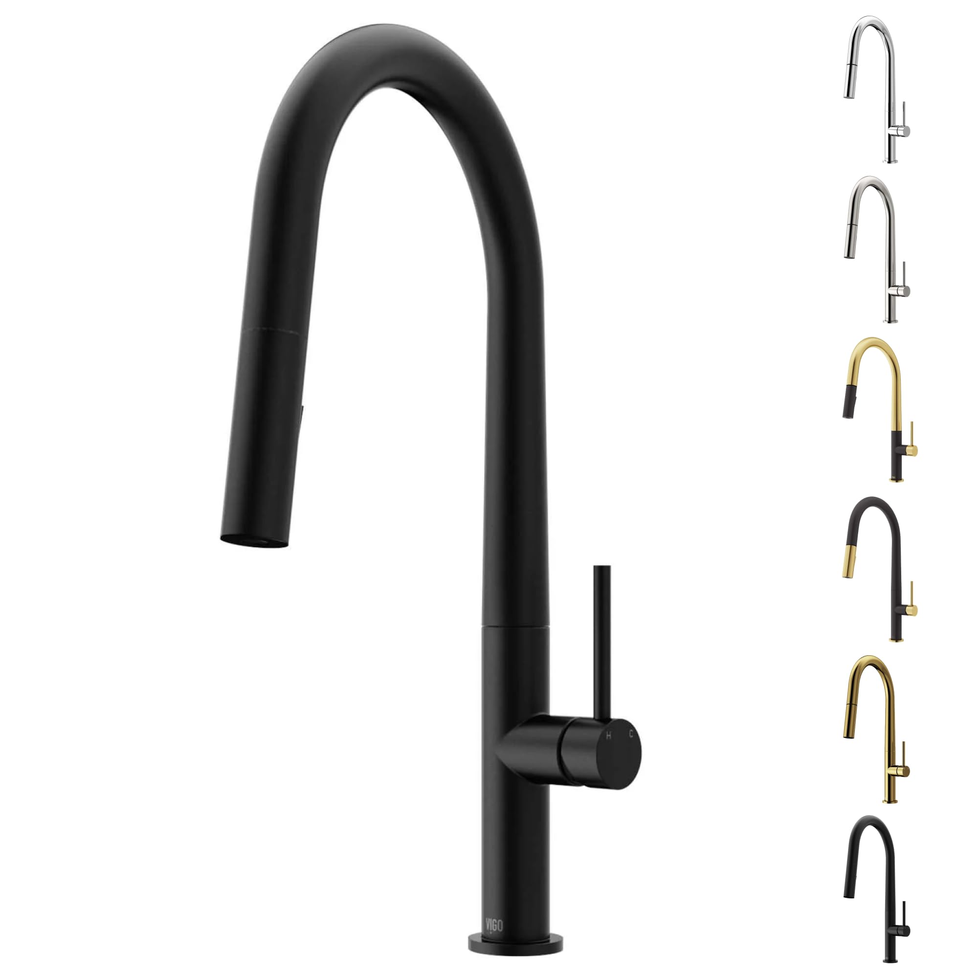 VIGO Greenwich 18'' H Single Handle Pull-Down Sprayer Kitchen