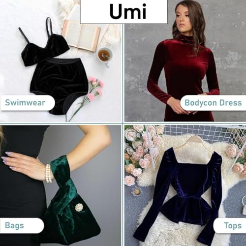 Image of Amazon Brand - Umi 1 Mtr Multi Purpose Velvet Fabric Cloth for Decoration, Trousseau Packing, Party Hall, Bouquet, Gift Packing, Decor, Pooja Room (1 Mtr, Silver), Solid